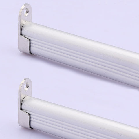 iTYOOS 10 Pieces Wardrobe Rail Fittings With 20 Pieces Screws, Zinc Alloy Oval Closet Rod End Supports