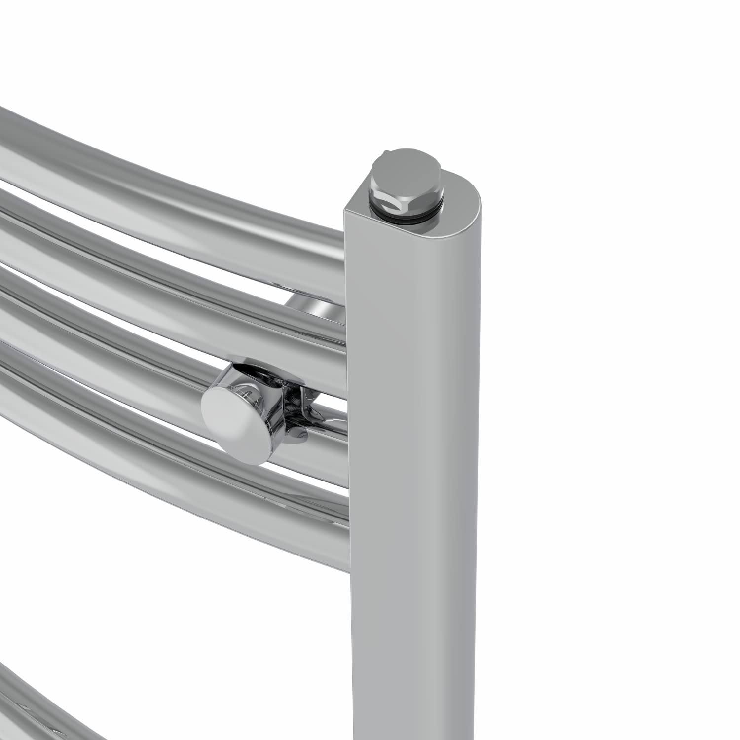 Warmehaus Curved Heated Towel Rail Chrome Radiator 1400x500mm