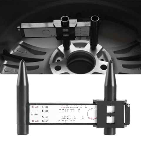 VOANZO Car Wheel Rim Ruler,Wheel Measuring Tool Bolt Pattern Measuring Tool,Wheel Rim Gauge,Car Pattern Sliding Measuring Tool PCD Ruler for 4 5 6 8