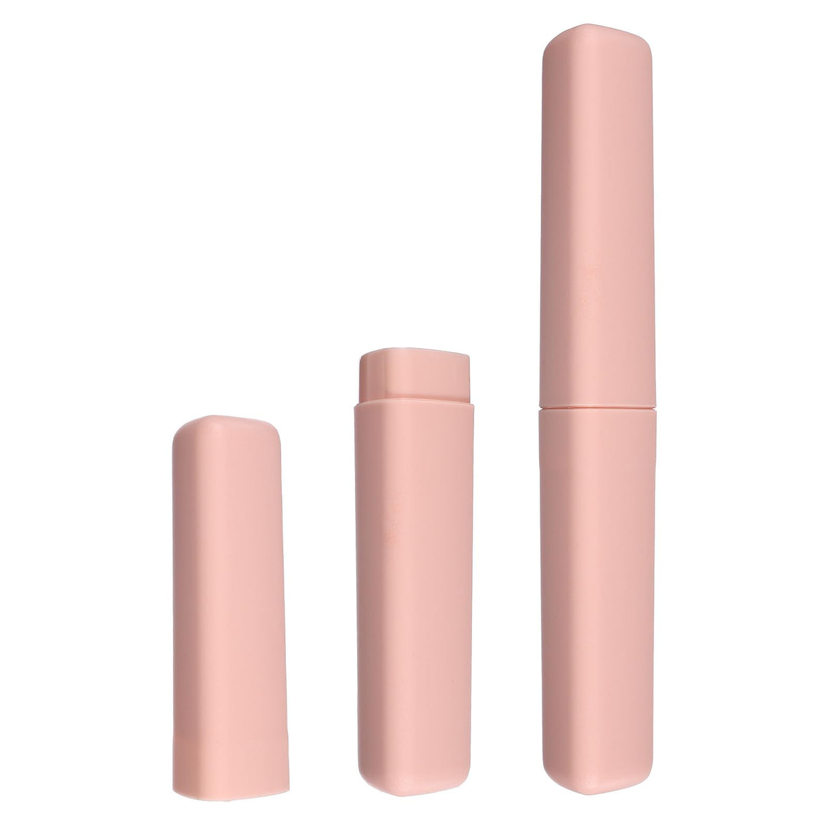 sourcing map 2Pcs Travel Toothbrush Case, 8.27 x 1.38" Portable Travel Toothbrush Holder, Plastic Toothpaste Container for Bathroom, Gym