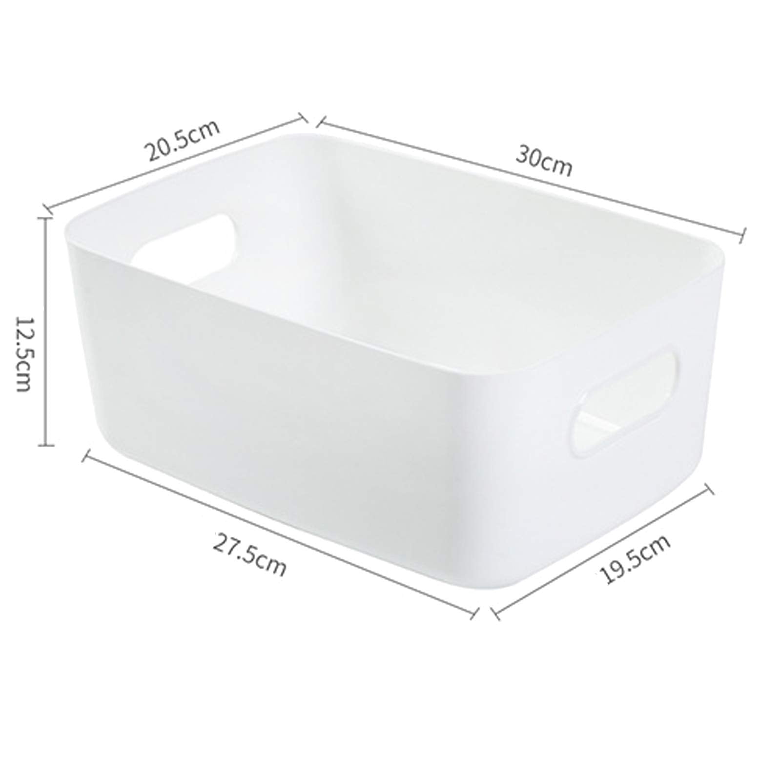 JMYDecor Storage Boxes,Rectangular Box, Set of 3 Plastic Studio Baskets Organiser For Kitchen, Home, Office Bathroom
