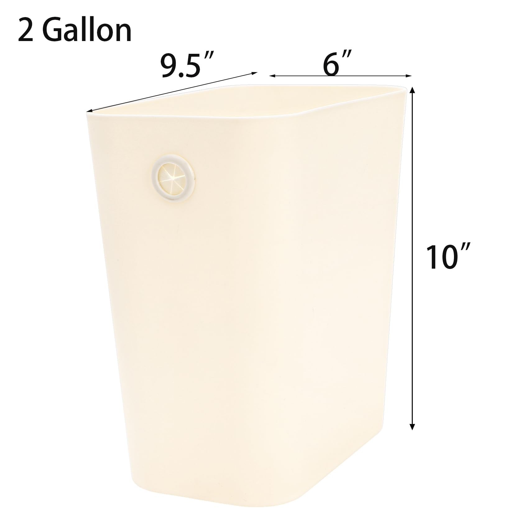 Jucoan 4 Pack Small Plastic Trash Can, Rectangular Slim Narrow Wastebasket