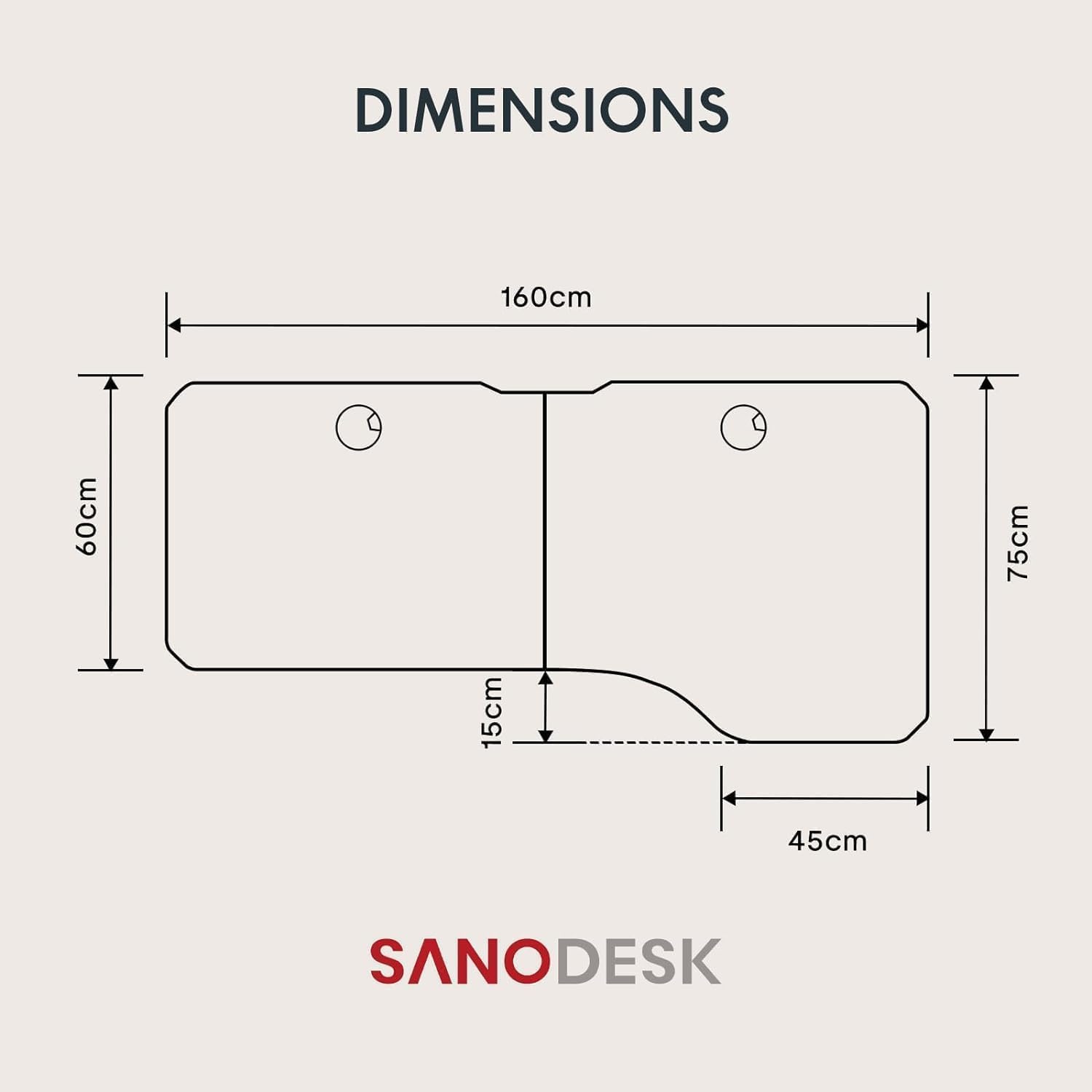 SANODESK 160×75CM Electric Standing Desk Height Adjustable Corner Standing Desk with Hooks and Cupholder Sit Stand Table Adjustable Desk with Memory