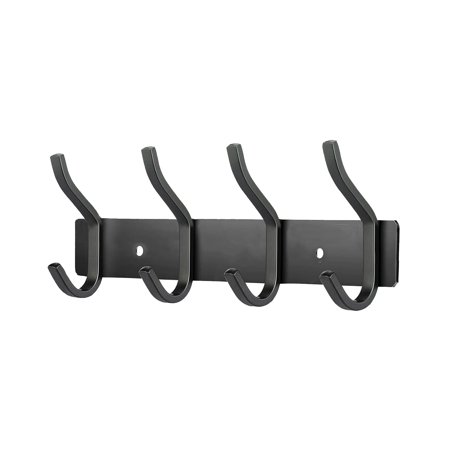 MEIJO Coat Hooks Wall Mounted, Coat Rack Wall Mounted Stainless Steel with 4 Hooks Heavy Duty Coat Hooks for Door, Bedroom, Bathroom, Kitchen