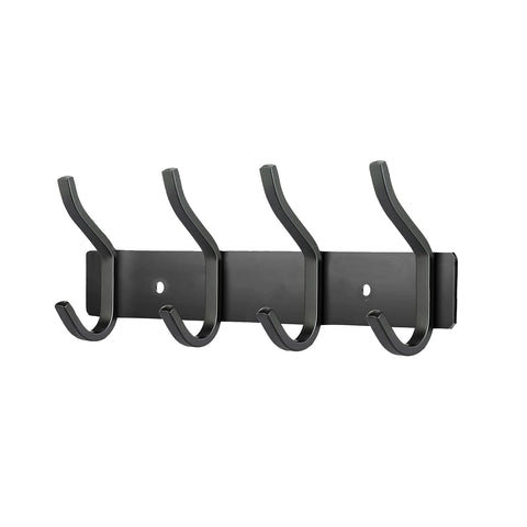 MEIJO Coat Hooks Wall Mounted, Coat Rack Wall Mounted Stainless Steel with 4 Hooks Heavy Duty Coat Hooks for Door, Bedroom, Bathroom, Kitchen