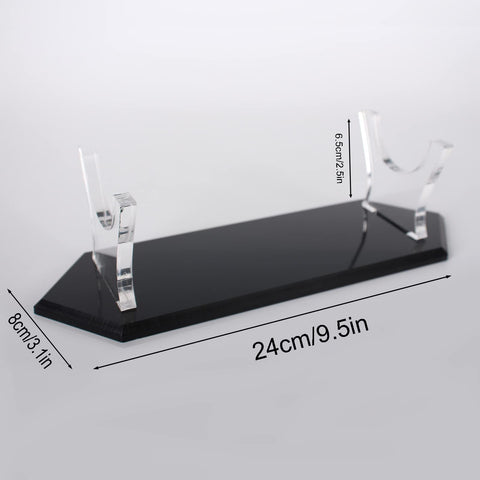 WANLIAN Lightsaber Display Stand Acrylic Light Saber Hilt Holder for Show Sword (Black Bottom)