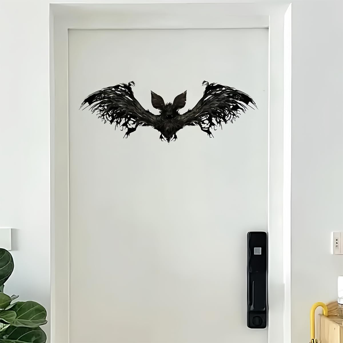 Creative Bat Toilet Cover Sticker Decals,Flower leaf bird Waterproof Toilet Lid Tank Seat Decals Cistern Self-Adhesive Bathroom Wall Sticker
