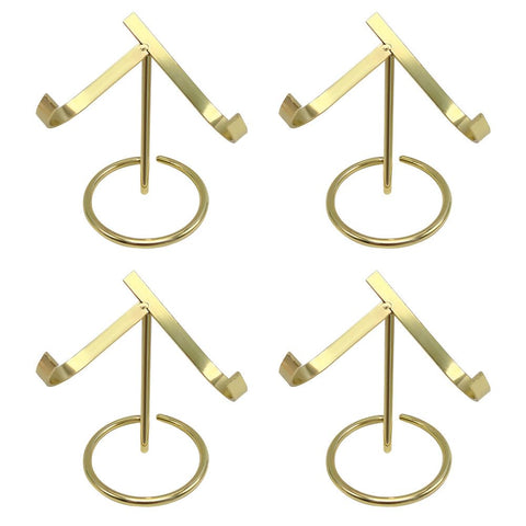 BDKMMS Crystal Display Stand, 4Pcs Metal Crystal Heart Stones Ball Holder Mineral Specimen Easel Holder for Geodes Agate Fossils Plates Collection