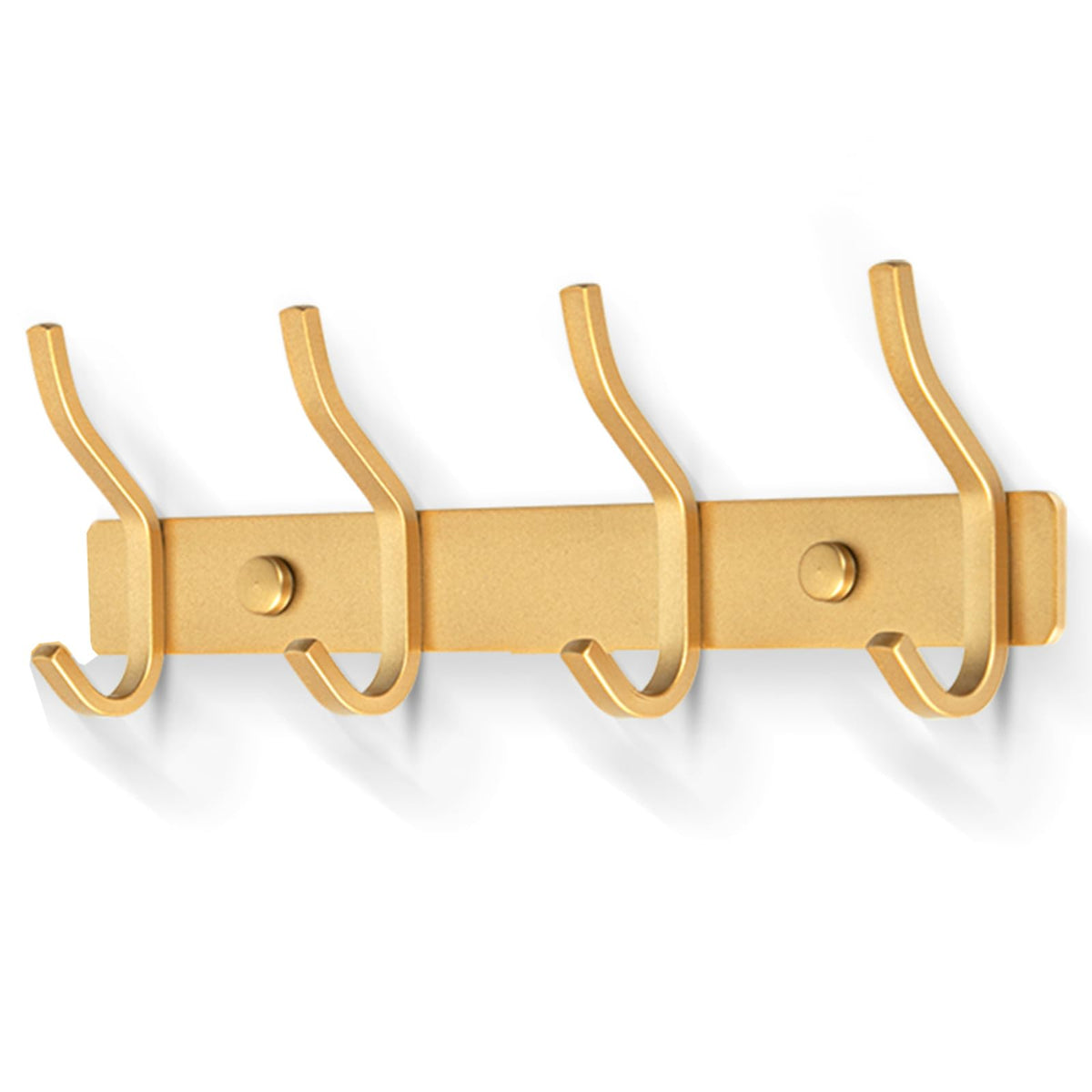 MEIJO Coat Hooks Wall Mounted, Coat Rack Wall Mounted Stainless Steel with 4 Hooks Heavy Duty Coat Hooks for Door, Bedroom, Bathroom, Kitchen