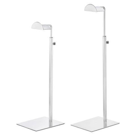 sourcing map Purse Display Stand Set 2 Pack Metal Adjustable Handbag Rack Single Hook Holder for Boutique Store - Silver