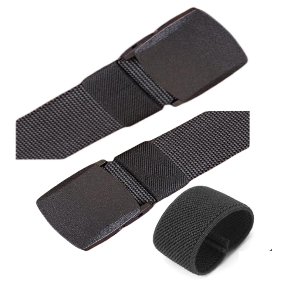 GYWHOOFT 10-Piece Elastic Belt Holders, Black, Canvas, 2 cm x 3.8 cm, Modern Style, Unisex Adults