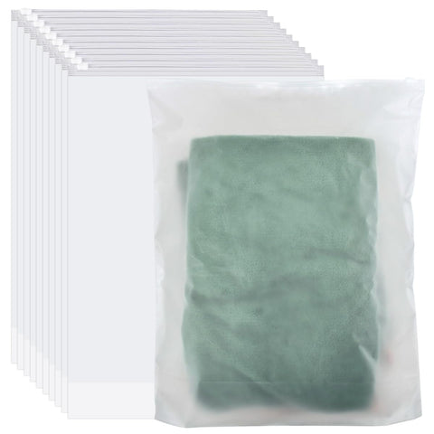 OctBird 40 PCS 50x40CM Frosted Concave Zip Pouches,Resealable Large Ziplock Bags - Packing & Organiser Bags for Clothes, Travel & Storage