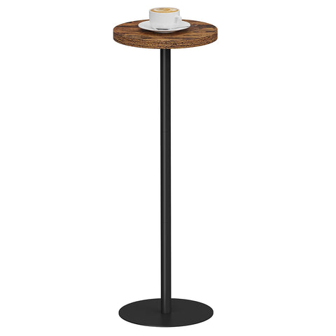 TUTOTAK Tall Round Side Table, Small End Table, Drink Table, Pedestal Side Table, livingroom, Brown TB01BB065EU