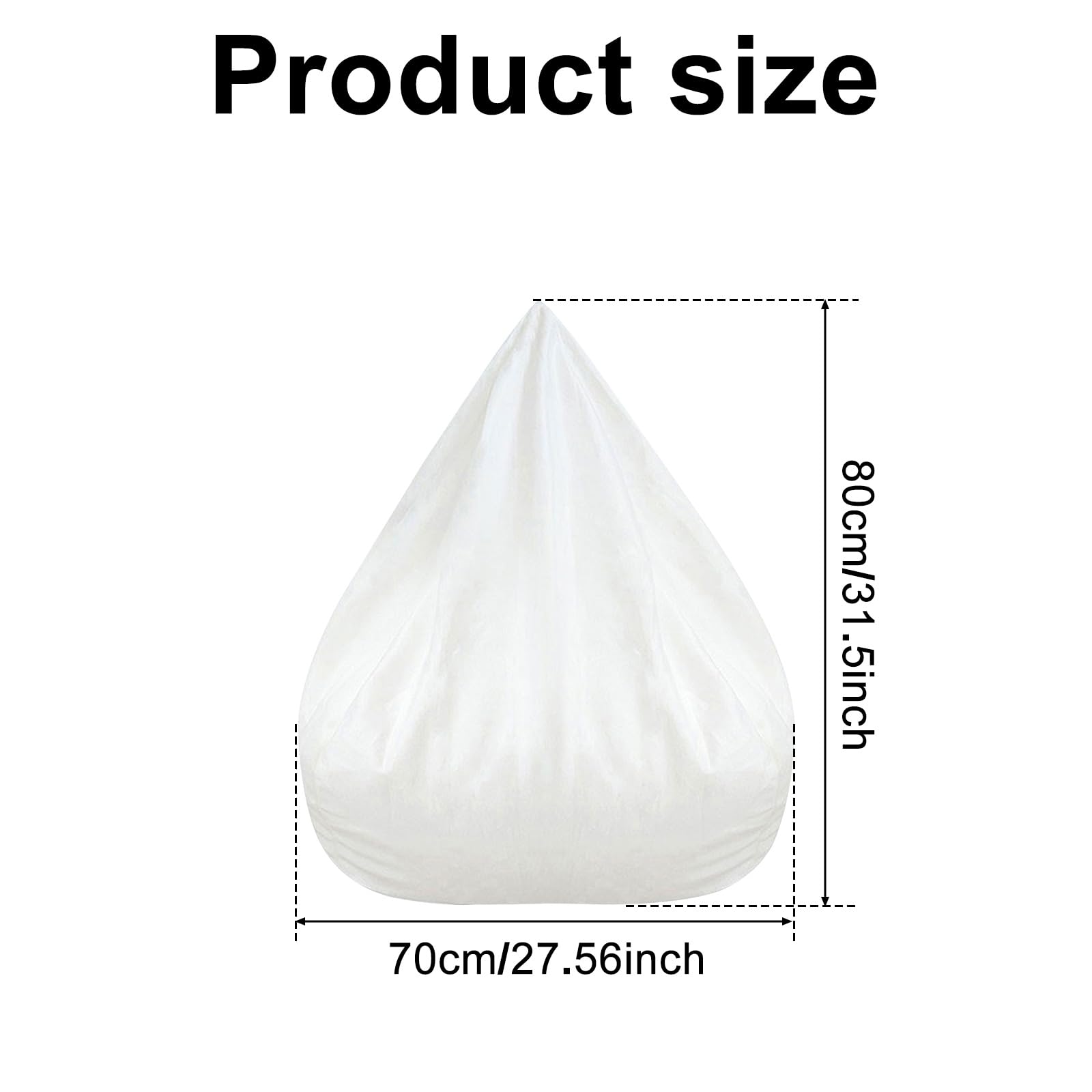Bean Bag Chair Inner Liner Replacement, Removable and Washable Lazy Sofa Inner Liner with Zipper