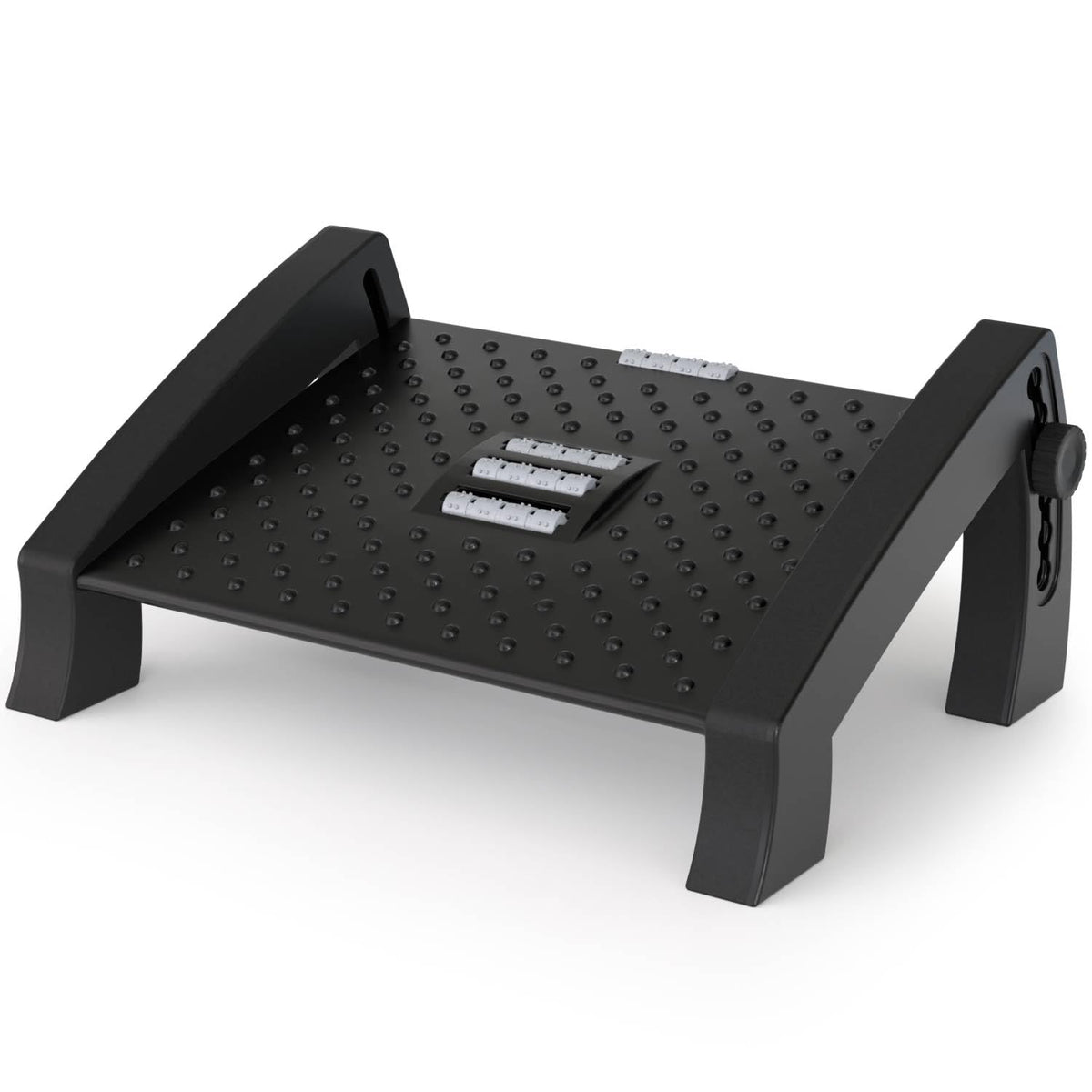 ACROPAQ Ergonomic Footrest - Ergonomic Footrest with 6 Adjustable Heights and Relaxing Massager for Ultimate Comfort - AF005
