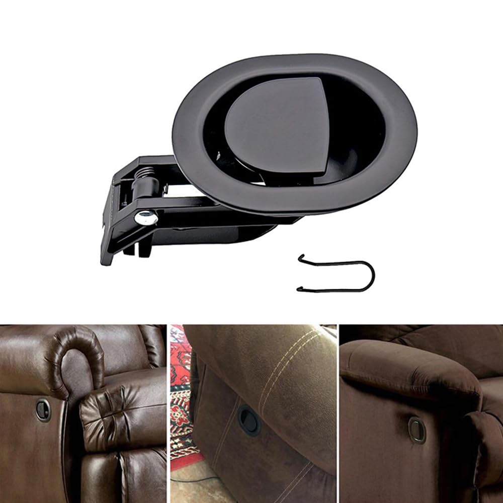 TopHomer 2Pcs Recliner Replacement Parts Universal Recliner Release Lever Pull Handle for Sofa Chair Couch, Hard Plastic, Black (9x7.6x7cm)