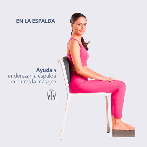 PHYSIOMAT Galette - Seat cushion - Back correction cushion - Improves posture with comfort and effectiveness - 36x37x6cm