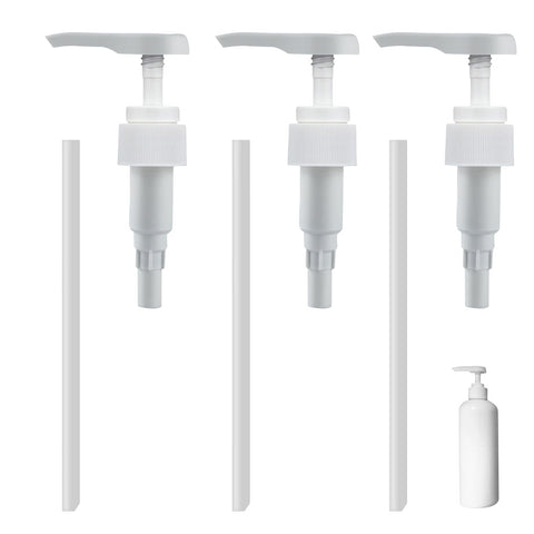 3 Pack 1 Litre Pump Dispenser,Pelican Dispenser Pump,Sauce Sprayer Dispensour,Dispenser Pump with 17cm Tube,Universal Shampoo Pump Dispenser 1000ml