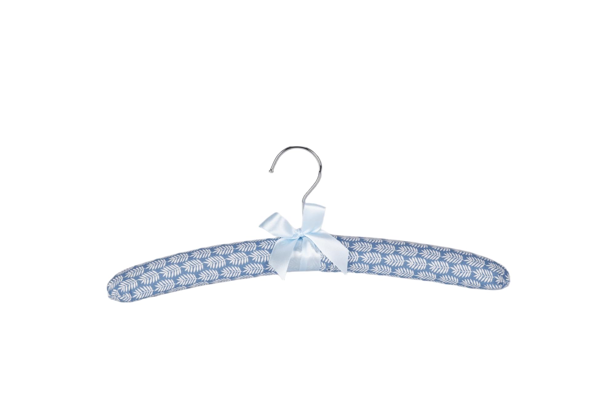 Xiabing Anti-Slip Satin Padded Clothes Hangers with Rotatable Hooks No Shoulder Bump for Women Heavy Sweaters, Coats, Suits (5, Fern-Leaf)