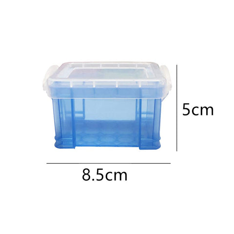 6 Pack Small Plastic Storage Boxes with Lids, Mini Organiser Boxes