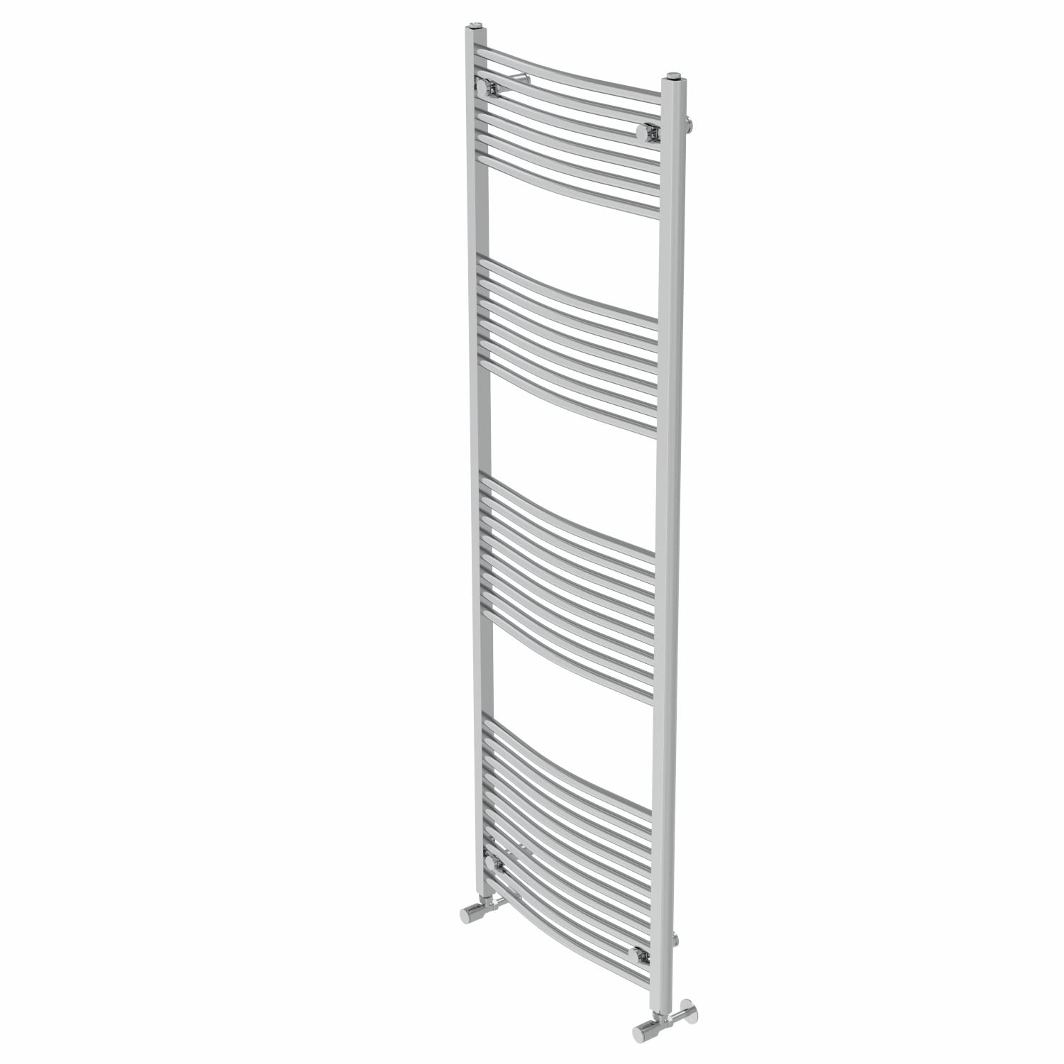 Warmehaus Curved Heated Towel Rail Radiator Ladder Chrome 1800x600mm