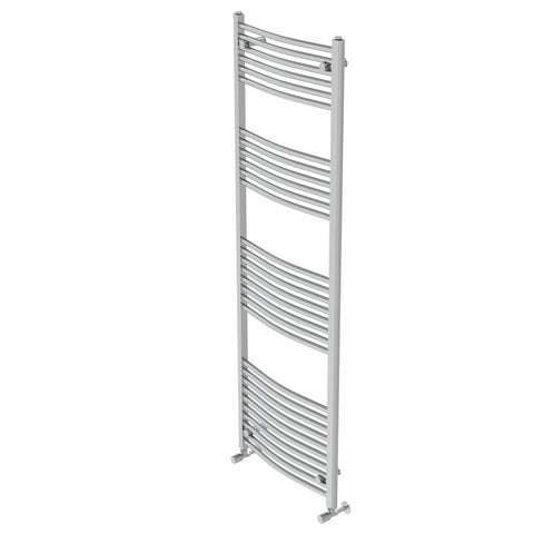Warmehaus Curved Heated Towel Rail Radiator Ladder Chrome 1800x600mm