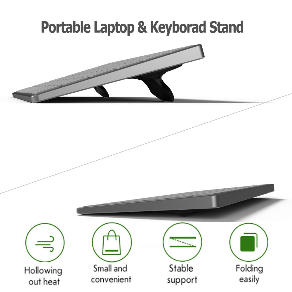 CQTECH Laptop Stand for Desk, Computer Keyboard Riser Stand, Ergonomic Invisible Laptop Cooling Pad
