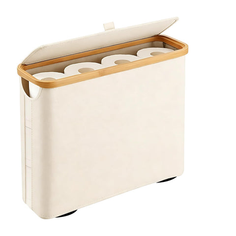 Toilet Roll Storage Box with Lid, Toilet Roll Basket, Storage Basket