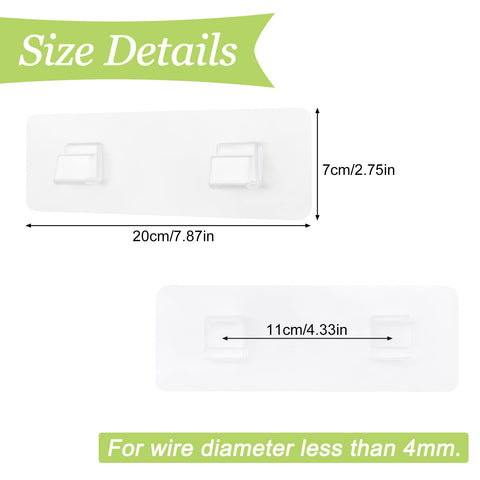 UFURMATE Adhesive Sticker Hooks, 8Pcs Transparent Shower Caddy Adhesive Hooks Bathroom Corner Shelf Holders No Drilling Shower Caddy Basket Supports