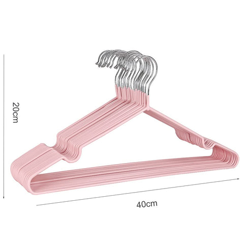 DDGAO Premium Rubber Coated Metal Hangers - Heavy Duty - Space Saving Organiser Clothes Hangers For Wardrobes Coat Rack Rails Thin and Non-Slip