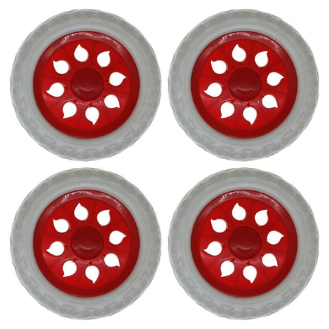 SHINEOFI 4 Pcs Replacement Trolley Wheels 6.30In Casters for Shopping Cart and Luggage Cart Accessories Durable Universal Caster Set for Smooth