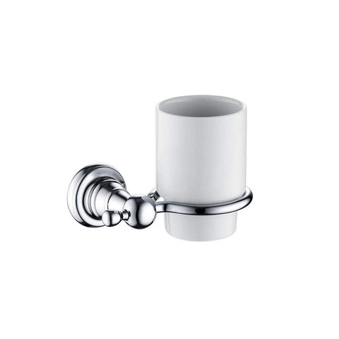 1901 Tumbler and Holder Brass Chrome Plated