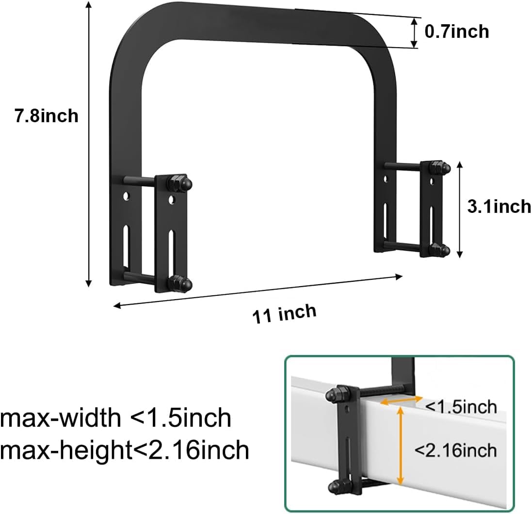 ANTEISI 4 Pcs Mattress Holder for Metal Bed Frame, Non Slip Mattress Gripper,Mattress Slide Stopper.Black