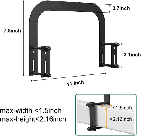 ANTEISI 4 Pcs Mattress Holder for Metal Bed Frame, Non Slip Mattress Gripper,Mattress Slide Stopper.Black