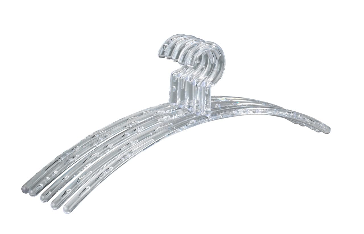 WENKO 14112100 Hanger type Bubble, set of 5, Plastic PS, 46 x 17.5 x 1.2 cm, Transparent