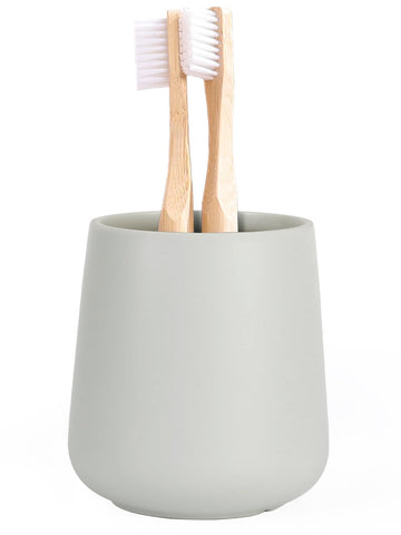 Autumnlife Toothbrush Holder Ceramic, 12 oz Bathroom Toothbrush Holder Ceramic Holder for Toothbrush, Mouthwash Cup Toothpaste Holder and Cup