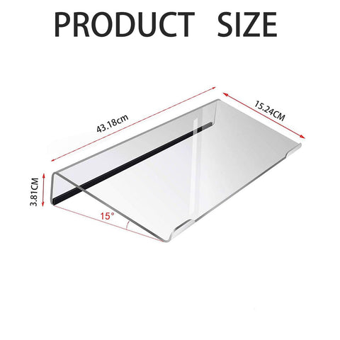 Shirene Acrylic Keyboard Holder,Tilted Keyboard Stand,Computer Keyboards Stands With Black Anti-Slip Strips,Computer Keyboards Stand Ergonomic