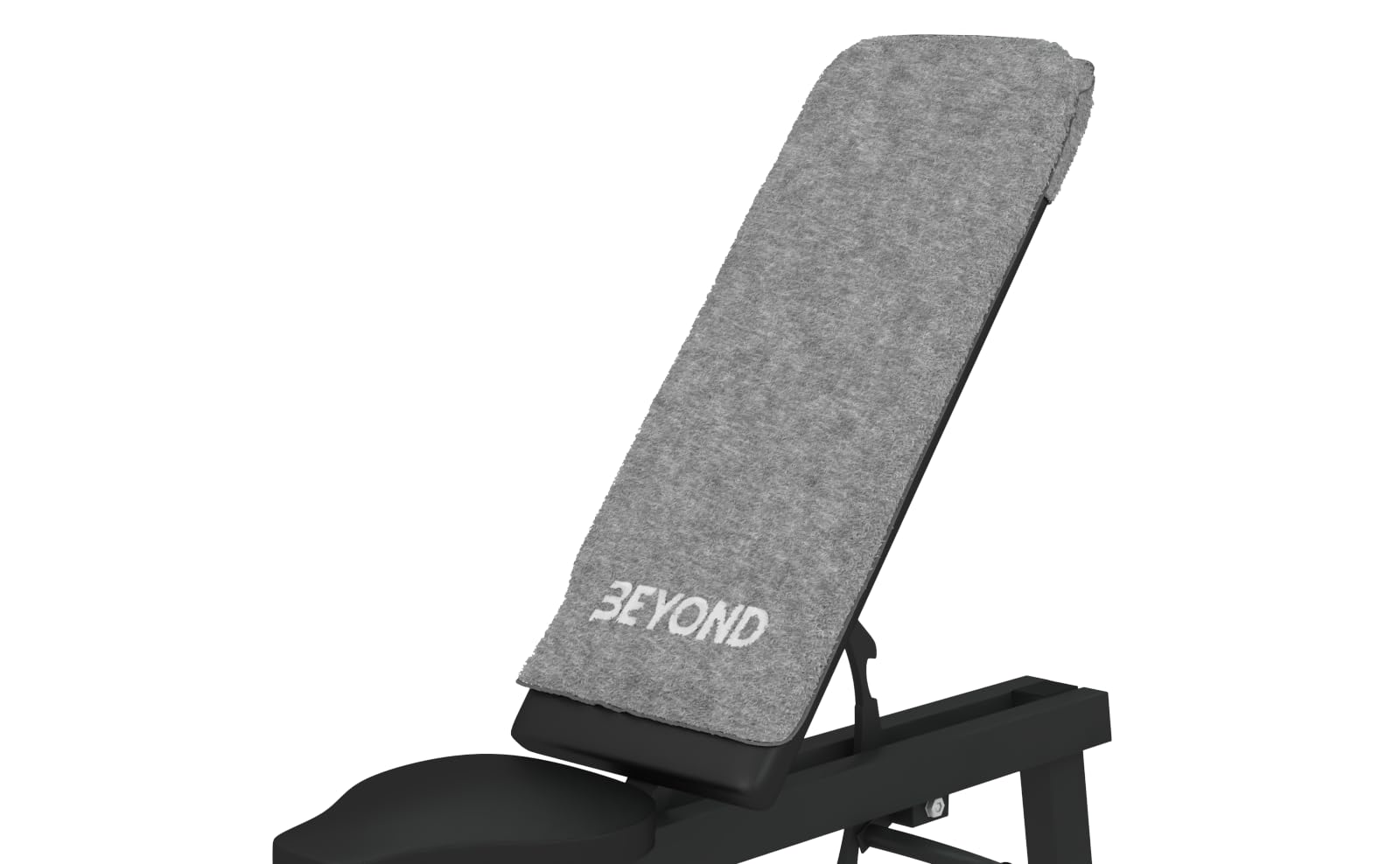 Beyond Gym Towel with Zip Pocket Cotton, High Absorbent for Crossfit Weightlifting and Running Grey