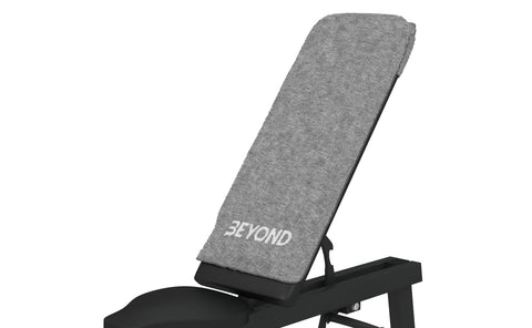 Beyond Gym Towel with Zip Pocket Cotton, High Absorbent for Crossfit Weightlifting and Running Grey