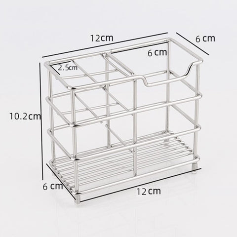 Toothbrush Holder Metal 4 Slots Ventilated Wall Mount Rack Mould-Proof Stainless Steel Stand for Electric Toothbrush Toothpaste Razor Shaver Comb