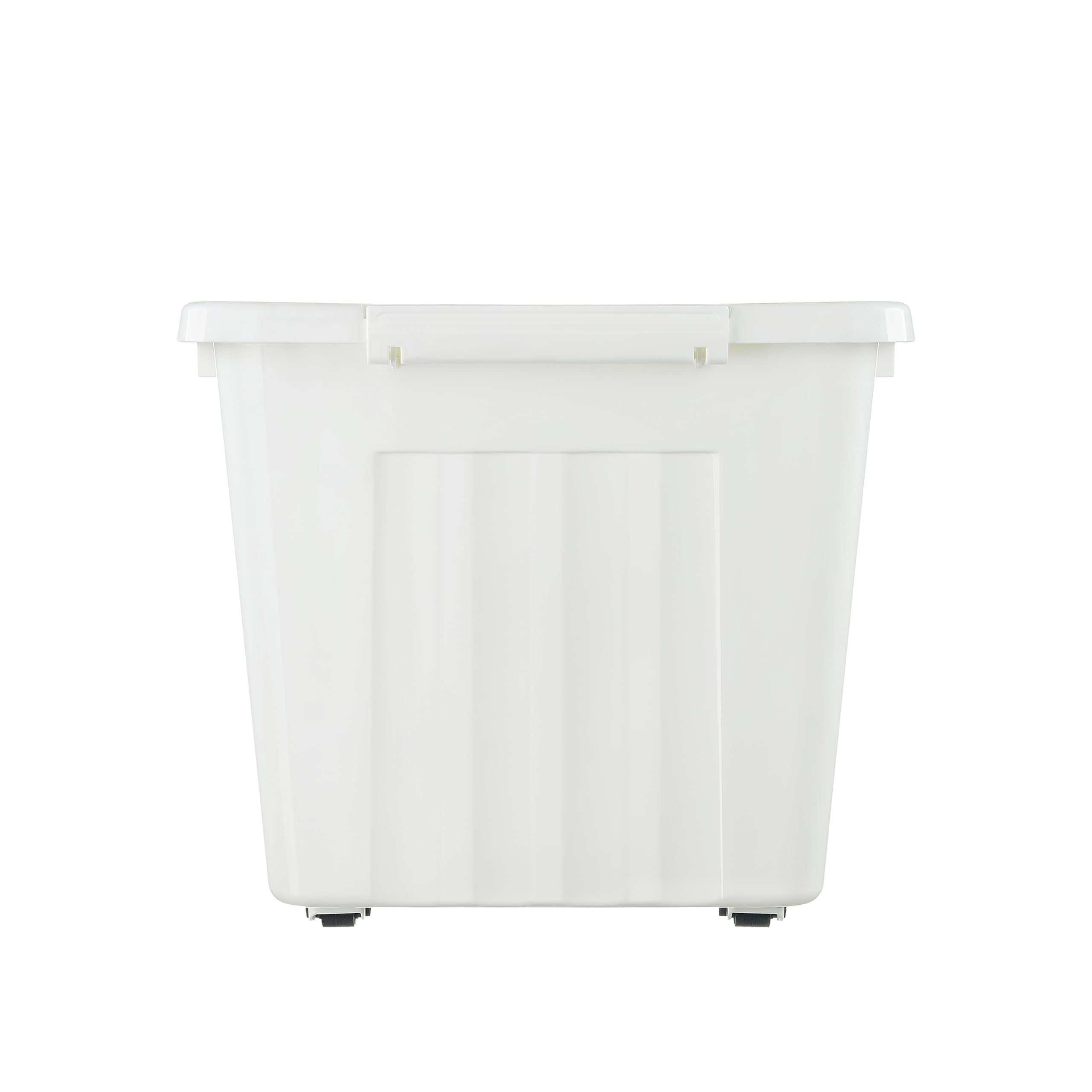 Cetomo 80L*4 Storage Boxes with Lids, Plastic Storage Box with Wheels and Secure Side Latches, Stackable & Nestable Organizer for Home, Office