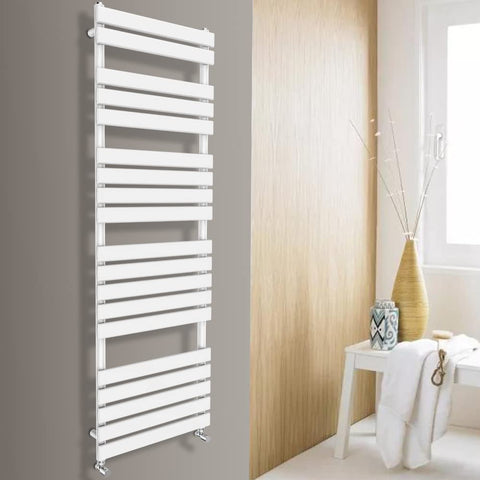 Warmehaus Flat Panel Heated Towel Rail Radiator 1800x600mm Bathroom White