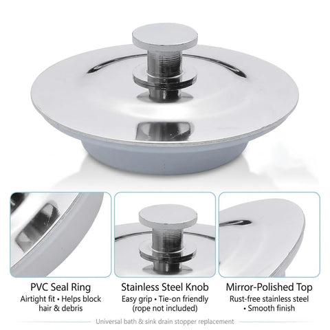 Universal Bath Plug Replacement, Drain Stopper for 40-45mm Holes, Bath Plugs, Bathtub, Kitchen, Sink Stopper