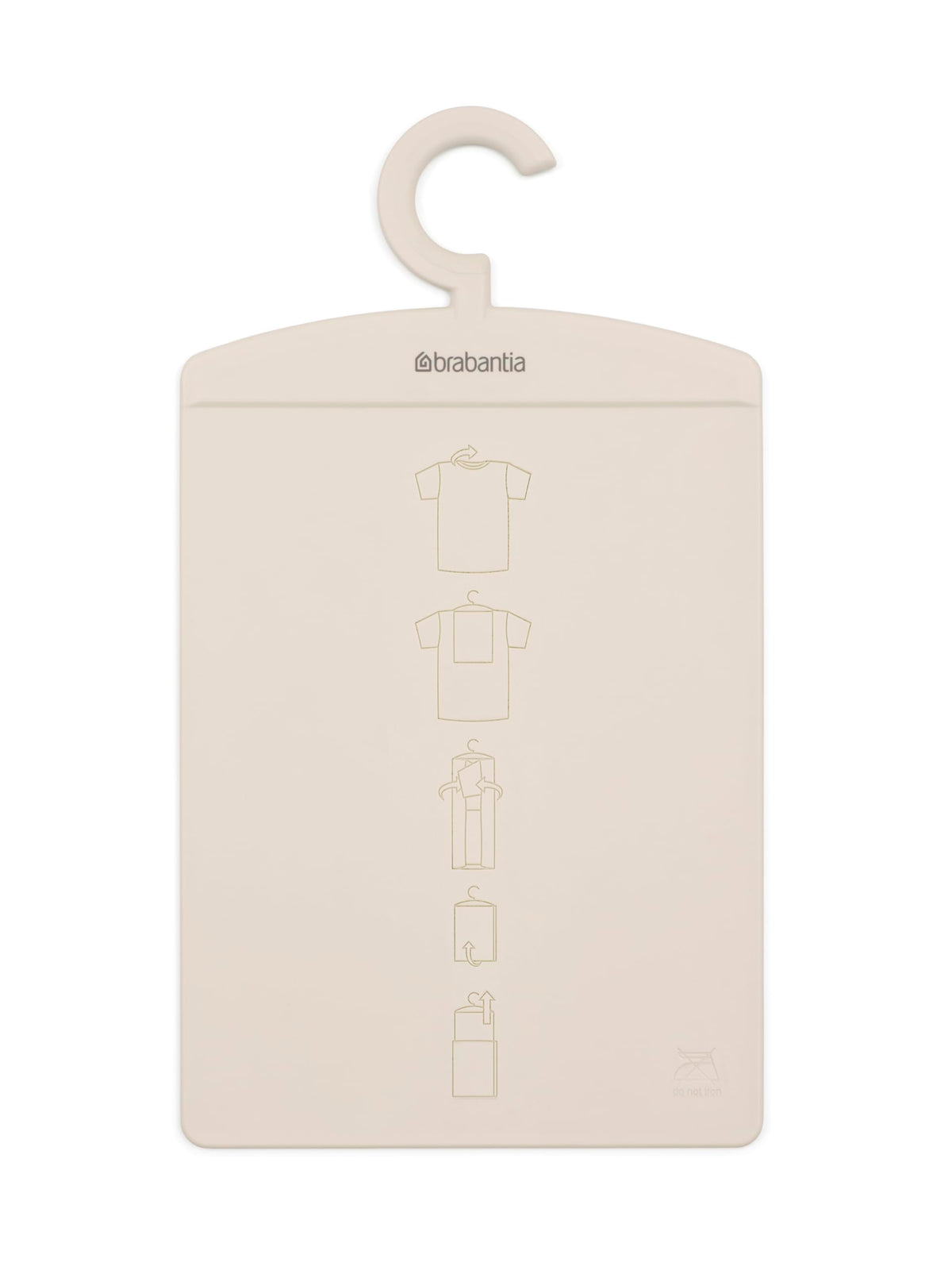 Brabantia - Folding Board - Easy to Use Table Folder - for T-Shirts & Sweaters - Clothes Hanger with Hook - Wardrobe Accessory - Clothes Organiser