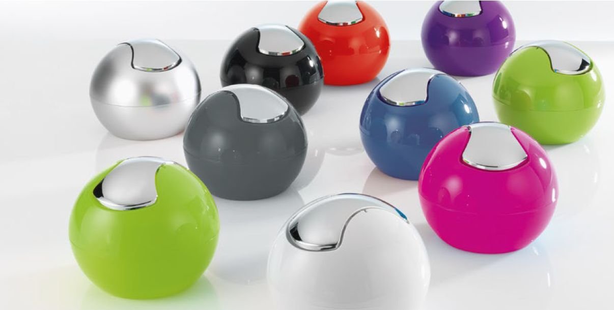 SPIRELLA Bowl 10.15112 Rubbish Bin Shiny Kiwi