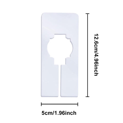 8 PCS Closet Rack Dividers, Clothes Hanger Divider, White Rectangular Clothing Rack Size Dividers