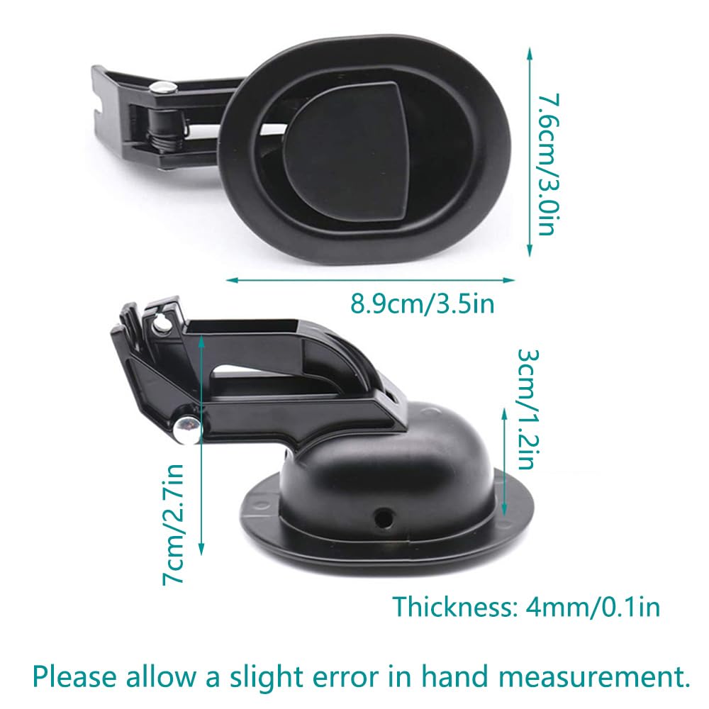 TopHomer 2Pcs Recliner Replacement Parts Universal Recliner Release Lever Pull Handle for Sofa Chair Couch, Hard Plastic, Black (9x7.6x7cm)