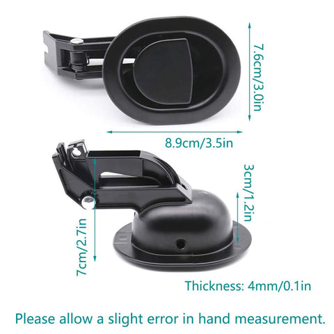 TopHomer 2Pcs Recliner Replacement Parts Universal Recliner Release Lever Pull Handle for Sofa Chair Couch, Hard Plastic, Black (9x7.6x7cm)