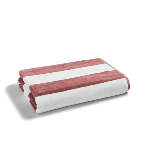 Christy Cabana Stripe Beach Towel | Extra Large | Sand Free | 100% Cotton | Luxury Super Soft Velour Front | Quick Dry Towelling Rear