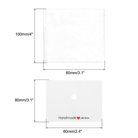 PATIKIL Jewelry Display Bags, 200 Pcs Jewelry Package Bags Small Craft Packaging Set for Small Business, Necklace, Bracelets, Key Chains, Earrings